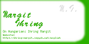 margit ihring business card